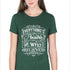 Living Words Women Round Neck T Shirt S / Green Everything possible - Christian T-Shirt