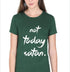 Living Words Women Round Neck T Shirt S / Green Not Today Satan - Christian T-Shirt