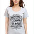 Living Words Women Round Neck T Shirt S / Grey Everything possible - Christian T-Shirt