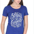 Living Words Women Round Neck T Shirt S / Light Blue Be Strong - Christian T-Shirt