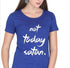 Living Words Women Round Neck T Shirt S / Light Blue Not Today Satan - Christian T-Shirt