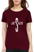 Living Words Women Round Neck T Shirt S / Maroon Jesus - Christian T-Shirt