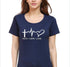 Living Words Women Round Neck T Shirt S / Navy Blue Faith Hope Love - Christian T-Shirt