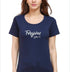 Living Words Women Round Neck T Shirt S / Navy Blue Forgiven 1 John 1:9 - Christian T-Shirt