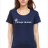 Living Words Women Round Neck T Shirt S / Navy Blue Prayer Warrior - Christian T-Shirt