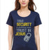 Living Words Women Round Neck T Shirt S / Navy Blue True security - Christian T-Shirt
