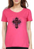 Living Words Women Round Neck T Shirt S / Pink Jesus saves - Christian T-Shirt