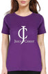 Living Words Women Round Neck T Shirt S / Purple Jesus Christ - Christian T-Shirt