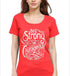 Living Words Women Round Neck T Shirt S / Red Be Strong - Christian T-Shirt