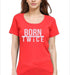 Living Words Women Round Neck T Shirt S / Red Born twice - Christian T-Shirt