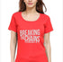 Living Words Women Round Neck T Shirt S / Red Breaking the chains - Christian T-Shirt