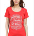 Living Words Women Round Neck T Shirt S / Red Everything possible - Christian T-Shirt