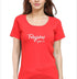 Living Words Women Round Neck T Shirt S / Red Forgiven 1 John 1:9 - Christian T-Shirt