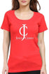 Living Words Women Round Neck T Shirt S / Red Jesus Christ - Christian T-Shirt