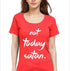 Living Words Women Round Neck T Shirt S / Red Not Today Satan - Christian T-Shirt