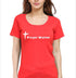 Living Words Women Round Neck T Shirt S / Red Prayer Warrior - Christian T-Shirt