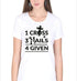 Living Words Women Round Neck T Shirt S / White 1cross, 3nails, 4given - Christian T-Shirt