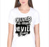 Living Words Women Round Neck T Shirt S / White Deliver us from evil - Christian T-Shirt