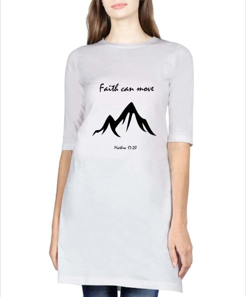 Living Words Women Round Neck T Shirt S / White Faith can Move