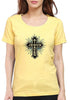 Living Words Women Round Neck T Shirt S / Yellow Jesus saves - Christian T-Shirt