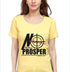 Living Words Women Round Neck T Shirt S / Yellow No weapon shall prosper - Christian T-Shirt