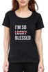 Living Words Women Round Neck T Shirt XS / Black I'm so Blessed - Christian T-shirt