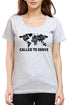 Living Words Women Round Neck T Shirt XS / Grey Melange Called to Serve - Christian T-shirt