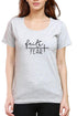 Living Words Women Round Neck T Shirt XS / Grey Melange Faith over Fear - Christian T-shirt