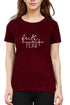 Living Words Women Round Neck T Shirt XS / Maroon Faith over Fear - Christian T-shirt