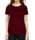 Living Words Women Round Neck T Shirt XS / Maroon Female Round Neck Plain T-Shirt