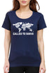 Living Words Women Round Neck T Shirt XS / Navy Blue Called to Serve - Christian T-shirt