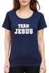 Living Words Women Round Neck T Shirt XS / Navy Blue TEAM JESUS - Christian T-Shirt
