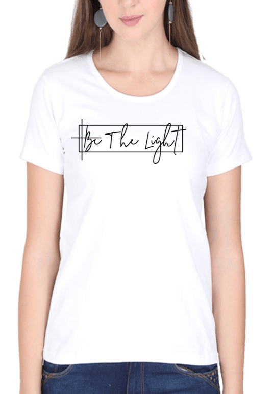 Living Words Women Round Neck T Shirt XS / White Be The Light - Christian T-Shirt