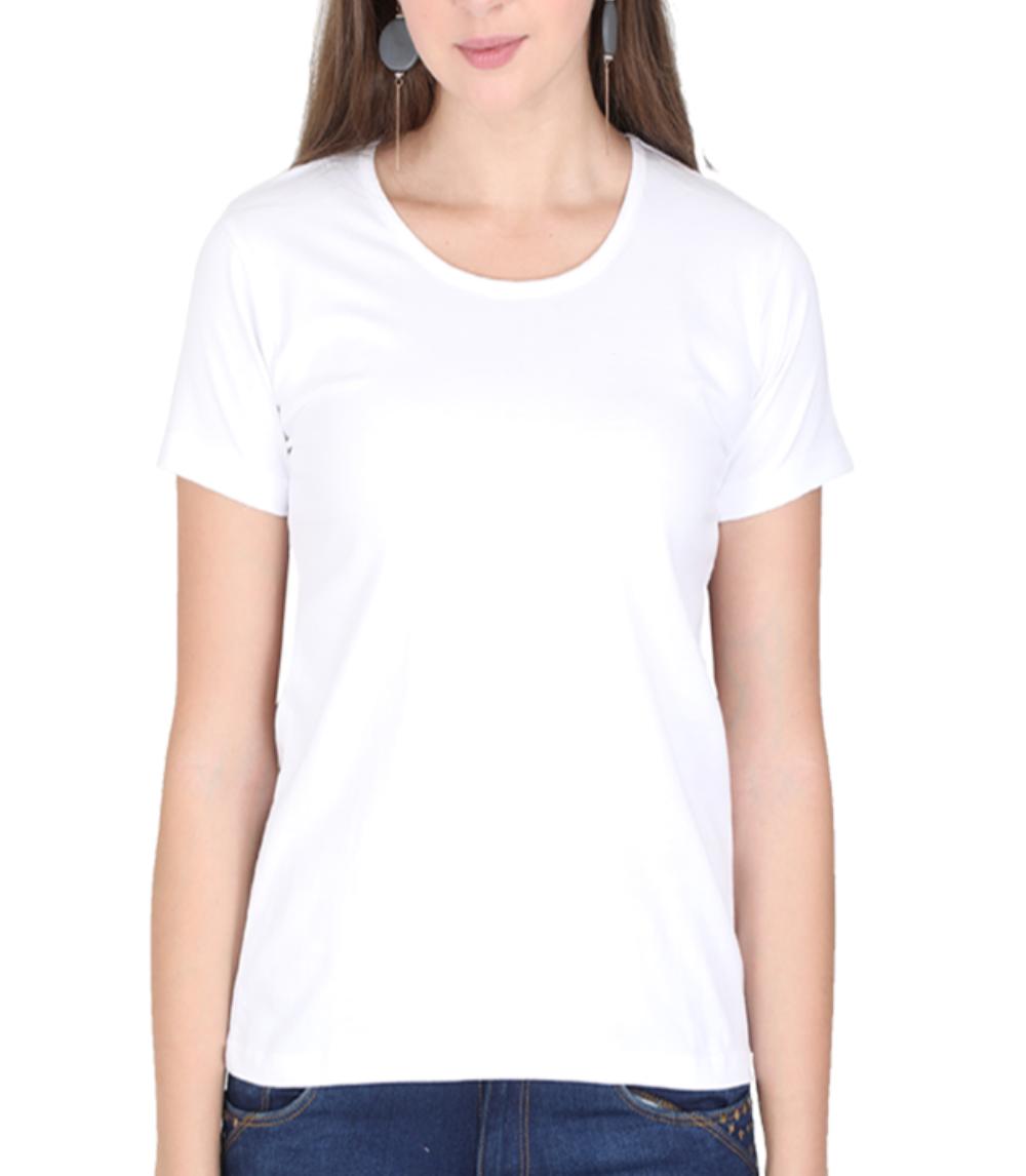 Living Words Women Round Neck T Shirt XS / White Female Round Neck Plain T-Shirt