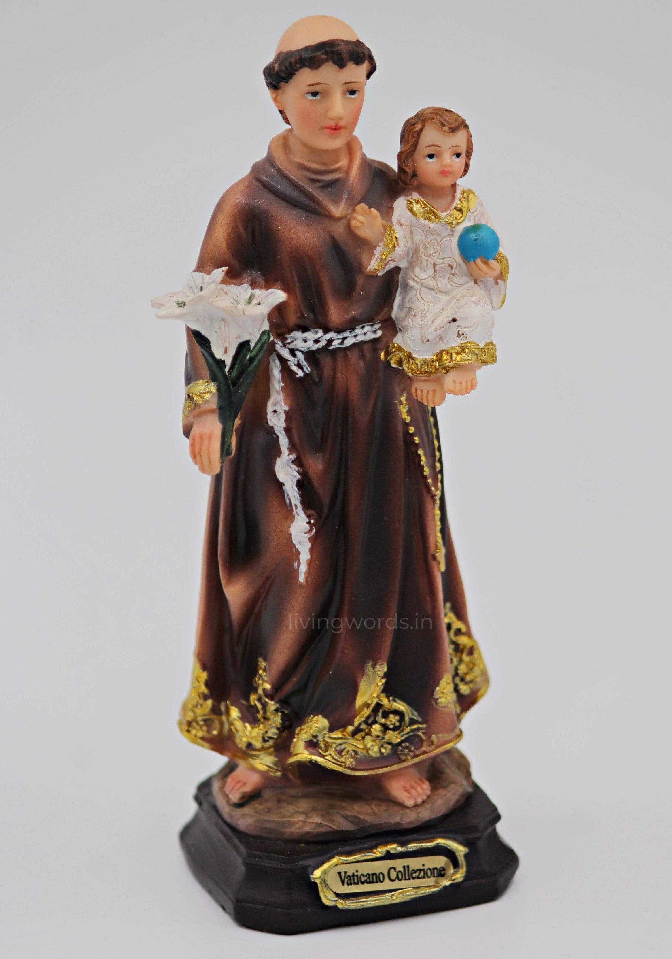 St. Anthony 6 Inch Statue - Patron Saint of Lost Items and Miracles