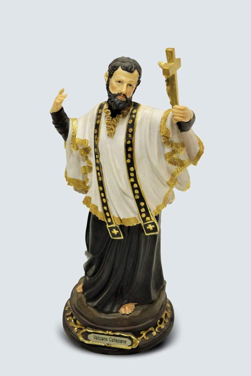 St. Xavior 12 Inch Polymarble Statue - Perfect for Home Decor